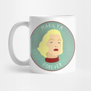 Marilyn Forever - Marilyn Monroe Tribute Design, Textured Blue Background Mug